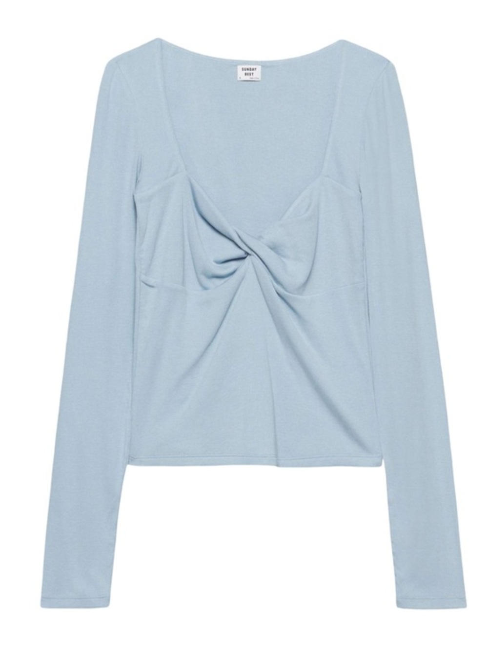NWT Aritzia Sunday Best Lula Longsleeve Dune Blue size large MSRP $40